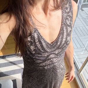 NWT Adrianna Papell Fully Beaded Gown (US 2)